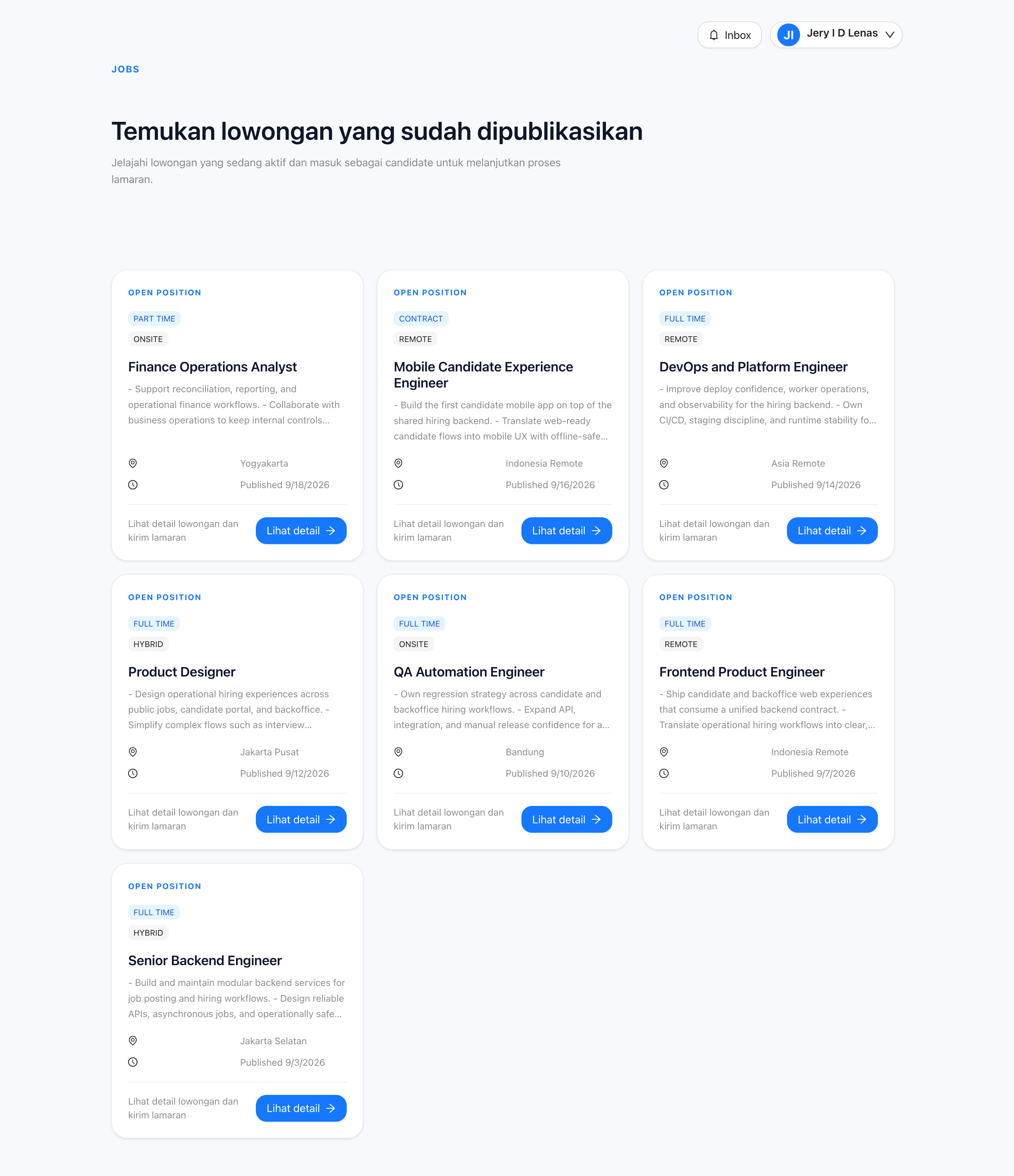 Job Posting Platform Public job discovery
